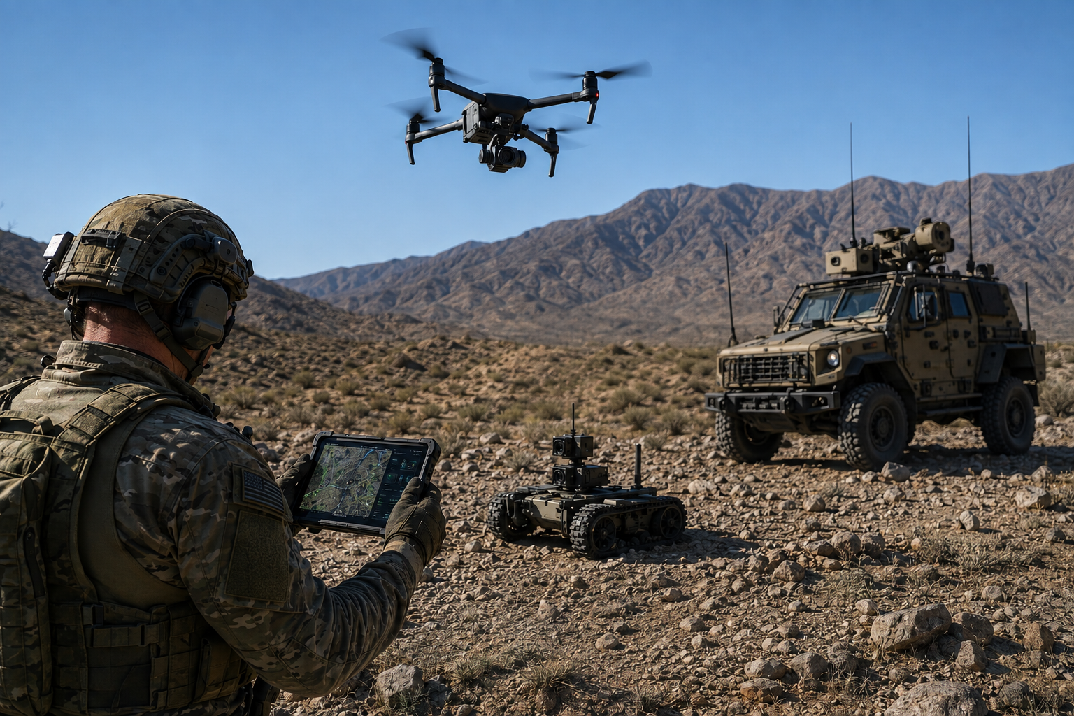 Corusen's four capability areas: Edge-AI Perception on embedded field-deployable compute, Multimodal Sensing fusing vision, thermal, acoustic, and physiological data, Autonomous Systems for degraded and hazardous environments, and Hybrid AI Architectures combining Bayesian, self-supervised, and rules-based methods.